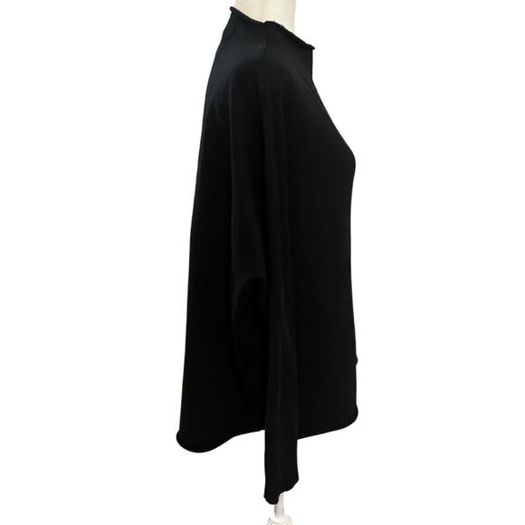 Frank & Eileen “Effie” Funnel Neck Capelet – Black Cotton – Made in USA-L/XL - Picture 2 of 7